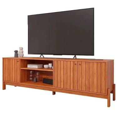 Imagem de Rack Holanda para TV até 70 Polegadas Ripado 3 Portas Permobili Cor Ci