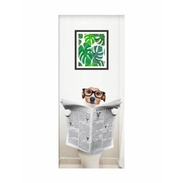 Imagem de Adesivo Envelopamento Decorativo De Porta Cachorro Banheiro