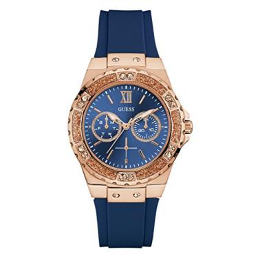 Imagem de Relógio feminino Guess, aço inoxidável e silicone, modelo: U1053L