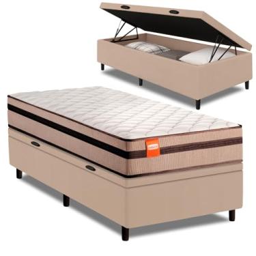 Imagem de Cama Box Baú Solteiro Molas Ensacadas Bali 88x188x63cm