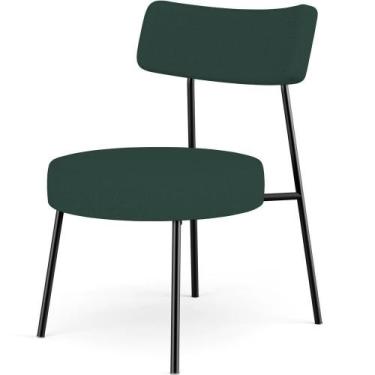 Imagem de Poltrona Decorativa Base Fixa Londres L02 Linho Verde Musgo - Lyam - L