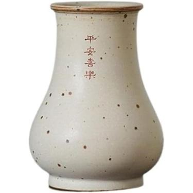 Imagem de AKALNNB Vasos para centros de mesa, vaso de cerâmica, porcelana retrô chinesa, vasos decorativos, 12 cm, pequeno feito à mão, decoração de grés, vaso de flores, casa, sala de estar, casamento