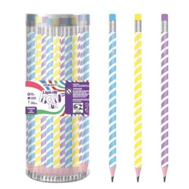 Imagem de Lapis Escolar Grafite HB Resina Redondo Com Borracha Wow Fun Leo e Leo