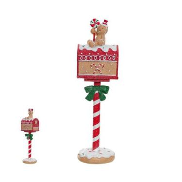 Imagem de Resina De Natal Correio Gingerbread 36x10,5cm - Florarte