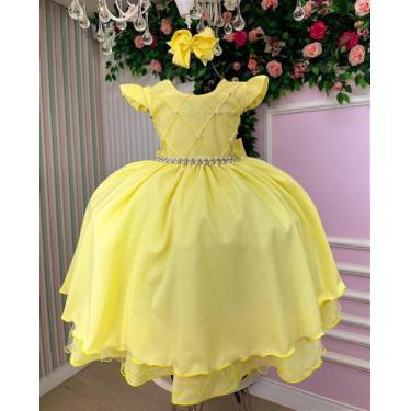 Imagem de Vestido Ysa Kids Francine Amarelo - Elegante e Confortável, 16