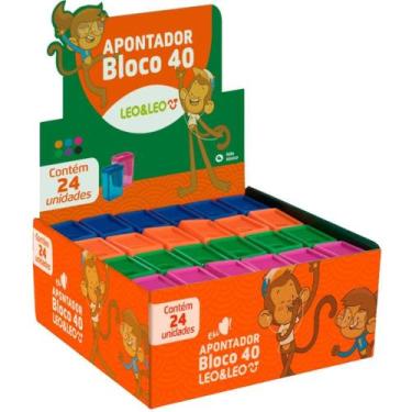 Imagem de Apontador com Deposito Leo e Leo Bloco 4CM Cores - Leonora