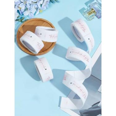 Imagem de 480 peças adesivos autoadesivos de papel para presente, etiquetas retangulares de agradecimento pelo seu pedido, etiquetas para pequenas empresas, blush de lavanda ou cartões, caixas de presente