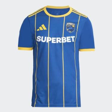 Imagem de Camisa Dendele Kings League Adidas Masculina, Azul, Amarelo, P