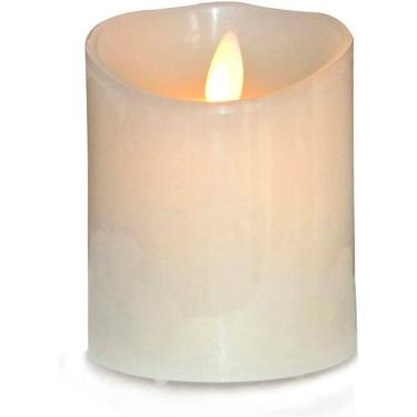 Imagem de Vela Eletrônica Branca Pt 3Aaa 7X7.5 Cm