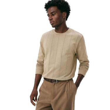 Imagem de Camiseta Hering Manga Longa Texturizada Marrom Liso-Masculino