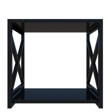 Imagem de Adega Bar Industrial Para Bebidas Prateleira Dupla Mdf Preto