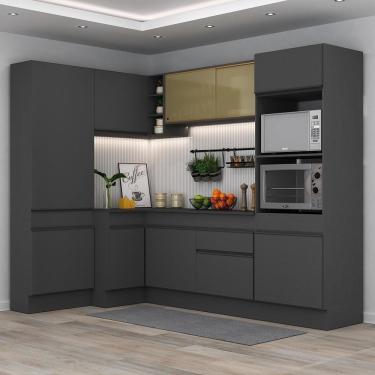 Imagem de Armário De Cozinha Completa De Canto Preto