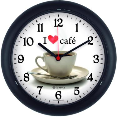Imagem de Relógio De Parede Eurora Ref: 6586-034 Preto Xícara de Café