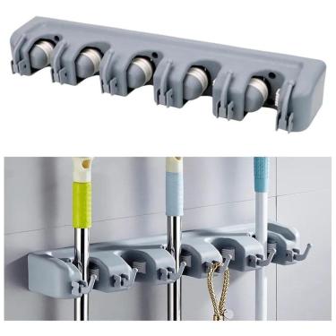 Imagem de 2X Suporte Multiuso Porta Vassoura Para Lavanderia Funcional