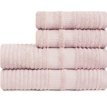 Imagem de Jogo de Toalhas 4 Peças Banhão e Rosto 100% Algodão - Brisa - Karsten