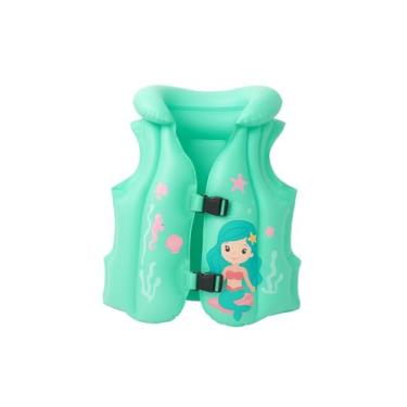 Imagem de Boia Colete Salva Vidas Infantil Estampado tamanho M (a partir de 3 anos) (Verde)