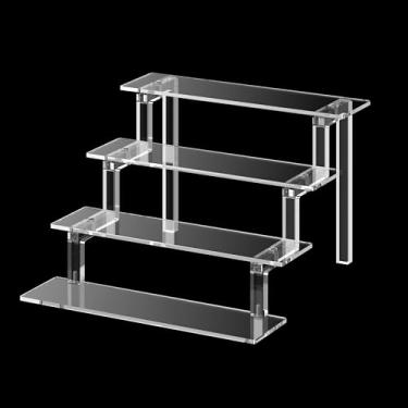 Imagem de Meteou Acrylic Display Risers, 9.5'' Perfume Organizer Clear Riser Compatible with Funko POPs, Nendoroids, Action Figures, Cupcake Stand Lotion Holder Skincare Organizer Tiered Display Table Stand