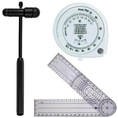 Imagem de Kit Fisioterapia Martelo Buck Fita Imc Goniometro Grande - SEM MARCA, 