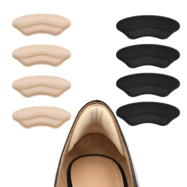 Imagem de 4 peças de almofadas de calcanhar, alças confortáveis para sapatos grandes, bolhas soltas e dor, protetores masculinos e femininos