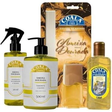 Imagem de KIT COALA AMEIXA DOURADA: ESSÊNCIAS - LIMPADOR PERFUMADO + ODORIZANTE DE AMBIENTES + SABONETE LÍQUIDO