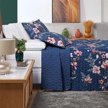 Imagem de Cobre Leito Casal Queen Estampado Dupla Face 200 Fios Avere - Bia Enxo