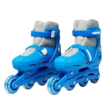 Imagem de Patins 4 Rodas Inline Azul Tamanho P Importway BW018AZP