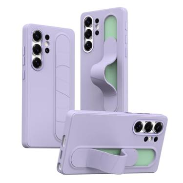 Imagem de Capa para Samsung Galaxy S25 Ultra com Botão Inteligente, Capa de Telemóvel com Aderência Permanente com Suporte, Capa de Botão Inteligente para Samsung S25 Ultra | Alça de Mão | Toque Macio |