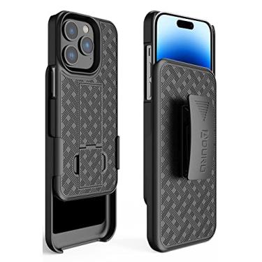 Imagem de Aduro Combo capa com suporte e coldre para iPhone 14 Pro Max, capa fina e clipe de cinto giratório, com suporte embutido para Apple iPhone 14 Pro Max (6,7 polegadas) 2022