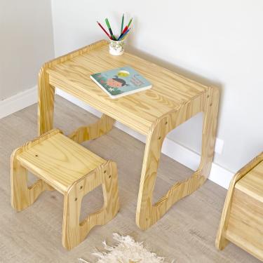 Imagem de Mesa Infantil Encanto Em Madeira Natural
