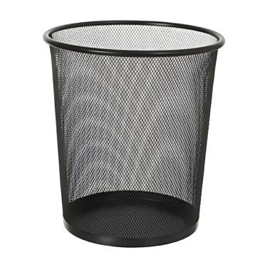 Imagem de Lixeira De Metal Aramado Para Escritório 10 Litros Preta - Tn Office