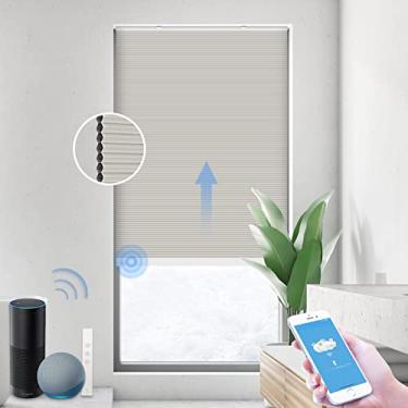 Imagem de THIRDREALITY ZigBee Smart Blind, largura 31, persianas de janela blackout motorizadas com folha de alumínio, alimentado por bateria, várias formas de controle, controle remoto IR incluído