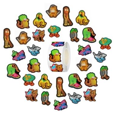 Imagem de 500 peças de adesivos italianos Brainrot Animals para crianças, Tralalero Tralala ou Tung Tung Sahur Adesivo de vinil à prova d'água para laptop garrafa de água, capa de telefone, atividade doméstica