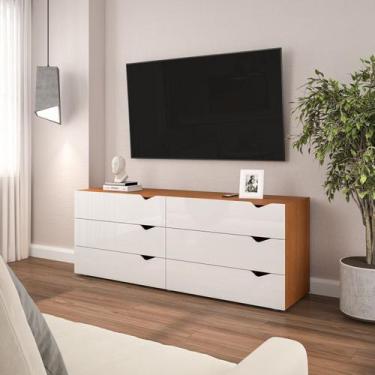 Imagem de Rack comoda para Tv 65 Polegadas com 6 Gavetas Porto - Politorno