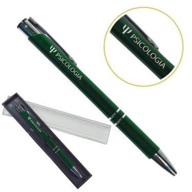 Imagem de Caneta Personalizada Cursos Metal Profissional Coloridas Psicologia - 