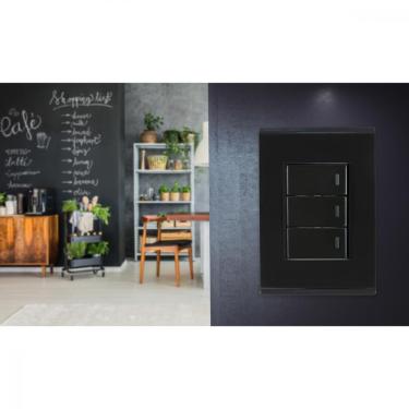 Imagem de Placa 3 Postos 4x2 Tramontina Liz Grafite