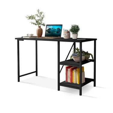 Imagem de Escrivaninha Mesa Office Estudo Estilo Industrial 110cm Klm Preto/preto
