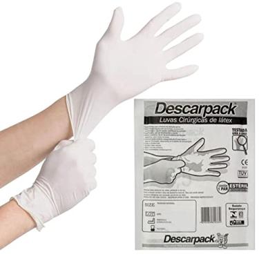 Imagem de Luva Cirúrgica Estéril 8.5 Com Pó Plast Descarpack - Venda Do Par