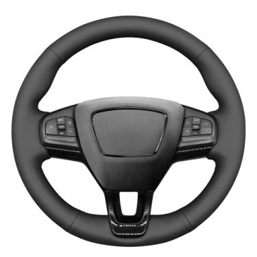 Imagem de MEWANT Capa de volante com costura DIY para Ford Mustang Mach-E 2021-2024 Acessórios de volante para Ford Mustang Mach-E 2021-2024