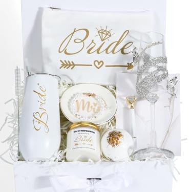 Imagem de XGCYZYD Taça de champanhe, caixa de presentes para noivas, presentes de chá de panela, presente de despedida de solteira para noiva, lembranças de despedida de solteiro, presente de noivado