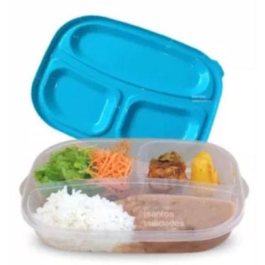 Imagem de Pote de Plástico para Marmita 3 em 1 - Ercaplast, Azul