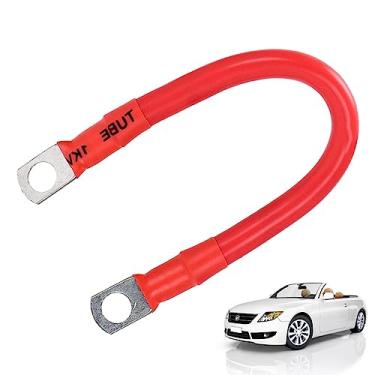 Imagem de bateria calibre 2 - Cabos do inversor com terminais em anel Cabos bateria calibre 2 AWG - Fios bateria para energia positiva ou negativa, RV, motocicleta, solar, automóvel, Hoghaki