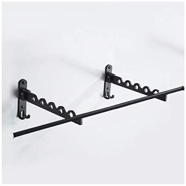 Imagem de Suporte para lavanderia, suporte para secadora de roupas montado na parede, liga de alumínio, arejador, varanda secadora, multifunções, push and pull retrátil, arejador de roupas novo