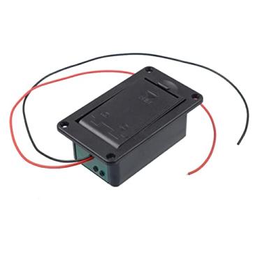 Imagem de 50 peças de caixas de bateria de captador de baixo ativo com contatos de metal capa de mola e plugue de pino com acessório de captador de cabo (cor: A x 50 peças)