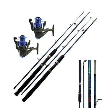 Imagem de Vara Duas Partes Para Molinete Crocodile Fibra de Vidro Pesca 1,80m 2u