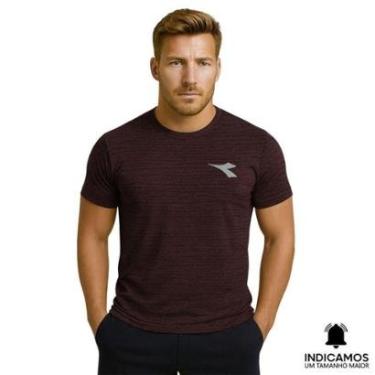Imagem de Camiseta Diadora Small Logo EXC Masculina - Bordô XGG-Masculino