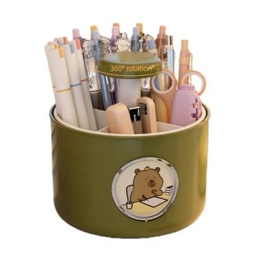 Imagem de Johehe Bonito suporte organizador de caneta de mesa giratório 360, copo para lápis de arte, suporte de lápis para escritório, casa, organização escolar e materiais para professores