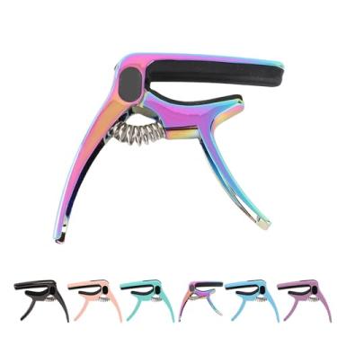 Imagem de RiToEasysports Spring Kapo para Guitarra Com Pickers e Estofamento Macio - Metal Universal para Instrumentos de Cordas (Colorido)