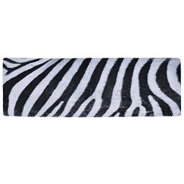 Imagem de MUNEFE Tapete absorvente doméstico, tapetes antiderrapantes Tapetes decorativos domésticos preto e branco, tapetes temáticos estilo preto e branco para cozinha de banheiro