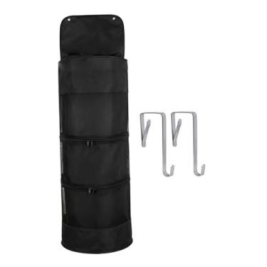 Imagem de IEUDNS Organizador de porta para pendurar, organizador de equipamentos esportivos, armazenamento de bolas de futebol, Cinza Escuro