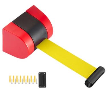 Imagem de HGTRH Fita de borda montada na parede, Barreira de cinto retrátil com designs variados de plástico ABS e comprimentos de cordão disponíveis para lojas de varejo aeroportos bancos C 4 furos 3M